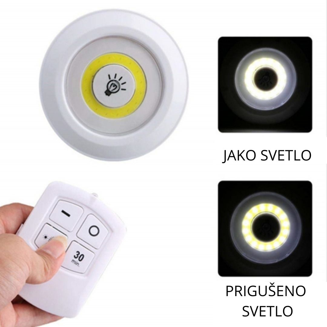 3 Samolepljiva LED Svetla + Daljinski upravljač