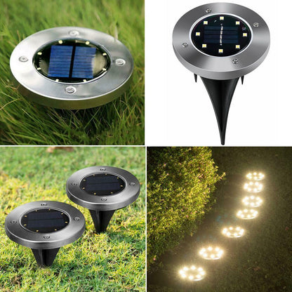 DISK LAMPE – Baštenske solarne disk ubodne lampe 4 komada