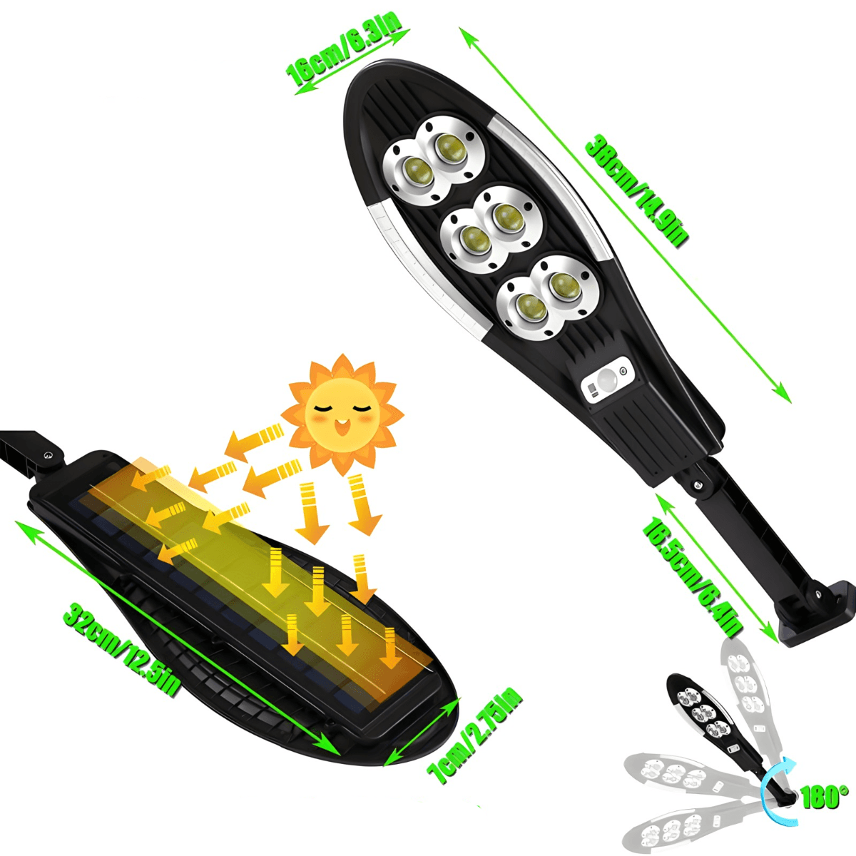 Solarna LED lampa sa daljinskim upravljačem 500 W